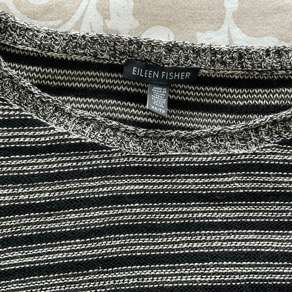 Eileen Fisher linen blend striped sweater size XS (S-M) - Picture 3 of 10